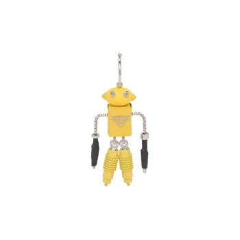 PRADA Saffiano Earrings Unisex Yellow