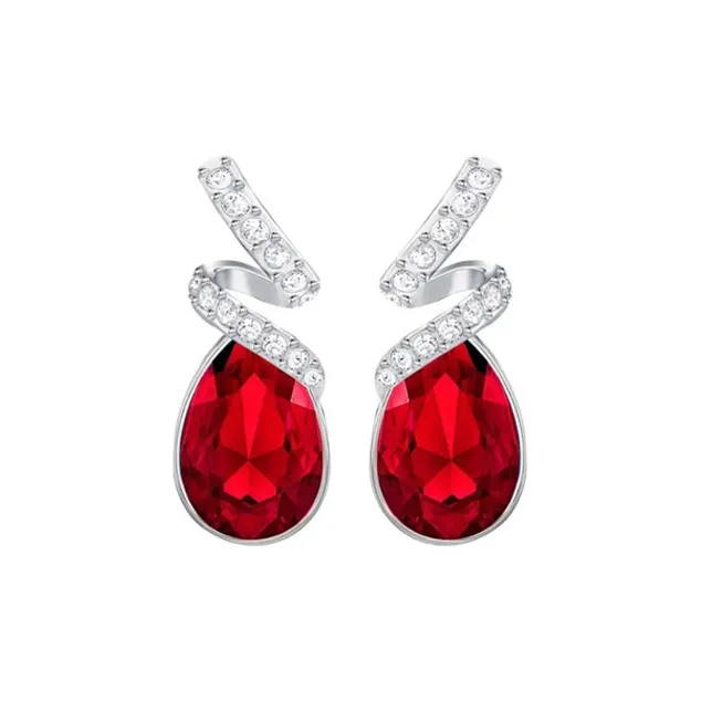 Swarovski Laureen Earrings Women's Red-0