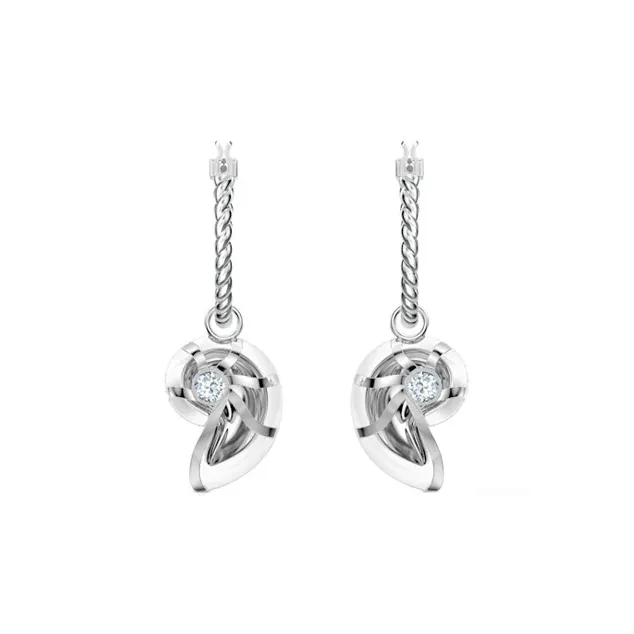Swarovski Earrings Women's Aqua Green-4