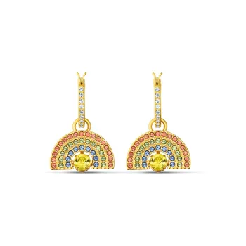Swarovski Sparkling Dance Earrings Women's Gold Plated