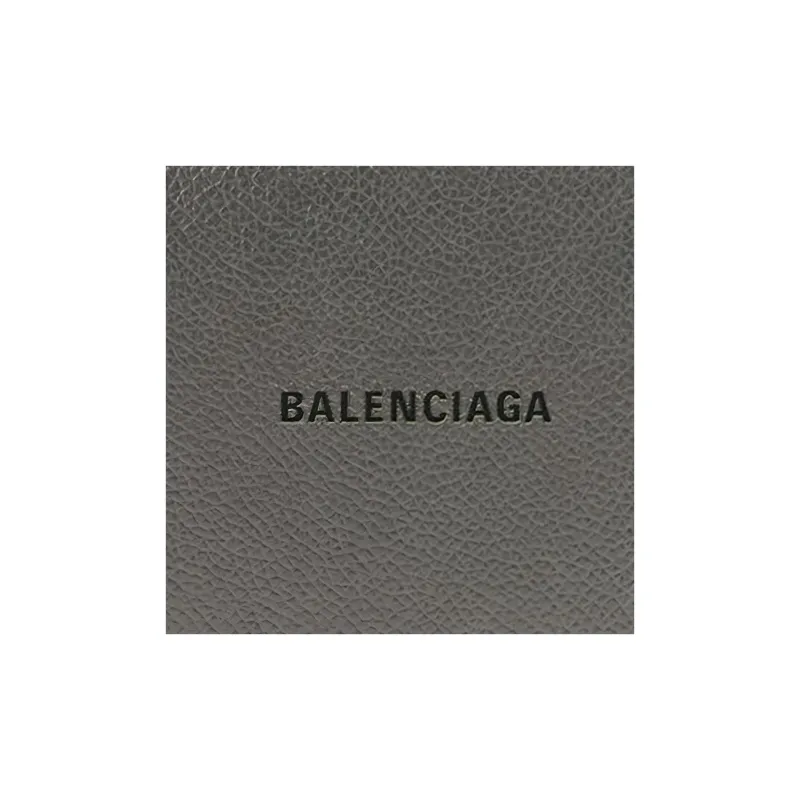 Balenciaga Cash Square Cow Leather Wallet Men's Gray-3