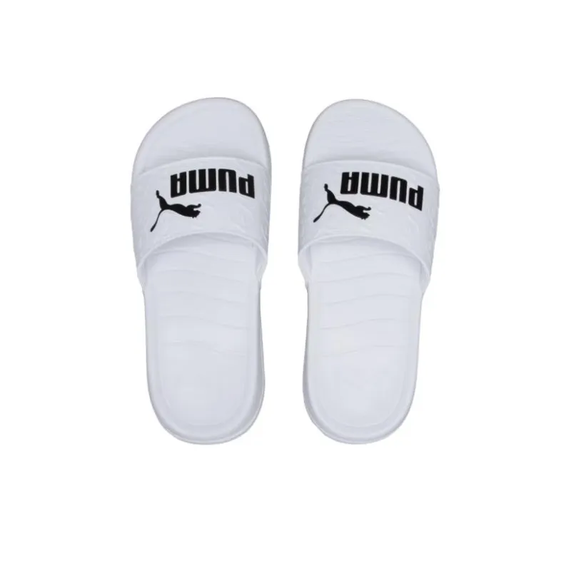 PUMA Popcat Rubber Sole Slide Slippers Unisex White-3