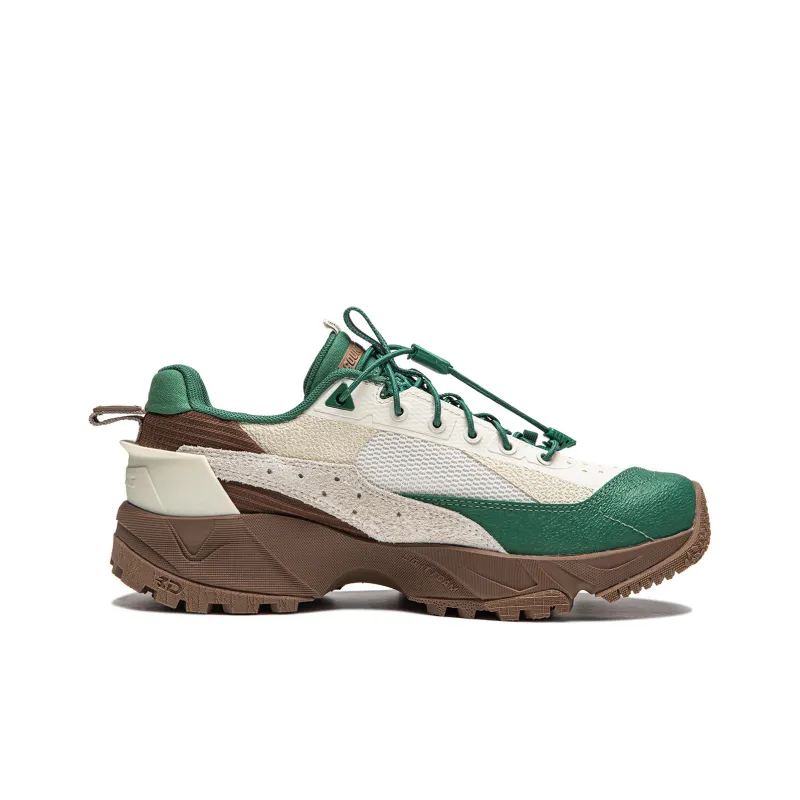 LiNing CF Pro Wilderness Cushioning Waterproof Low Top Casual Shoes Women's Beige White Green Brown-1