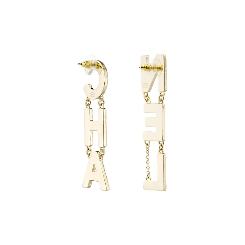 CHANEL Dangle Drop Earrings Women's Black-1
