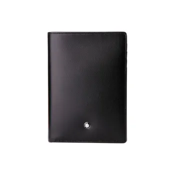 MONTBLANC Meisterstuck Cow Leather Wallet Coin Purse Men's Black