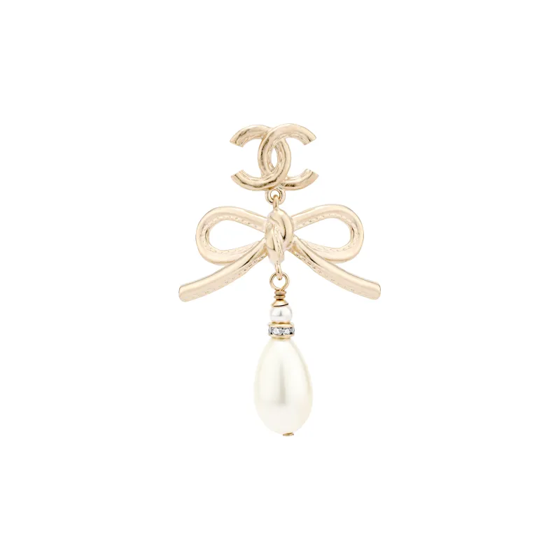 CHANEL CC Earrings Women's Gold-0