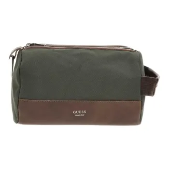 GUESS Leather Toiletry Bag Men's Green