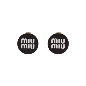 MIU MIU Resin Earrings Women's Black