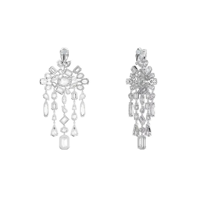 Swarovski Gema Earrings Women's Silver-2
