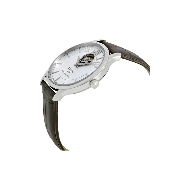 Tissot T Classic Tradition Powermatic 80 Open Heart Automatic Silver-1