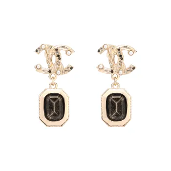 CHANEL 18K Rose Gold Earrings Women's Rose Gold