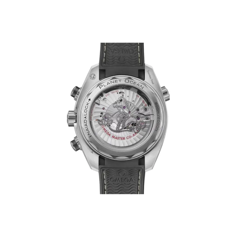 OMEGA Automatic Mechanical Movement Men's Watches Watch 45.5mm Gray Dial Stainless Steel Watch Case Rubber Strap-1