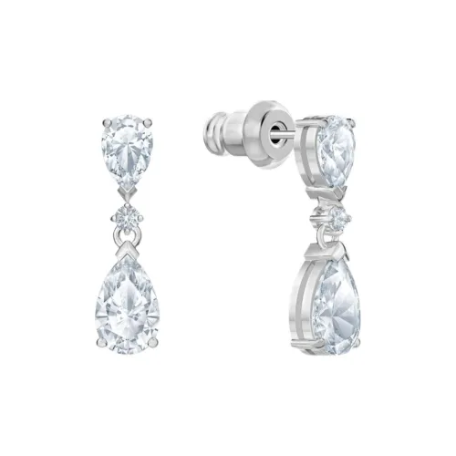 Swarovski Palace 925 Sterling Silver Hoop Earrings Women's Silver