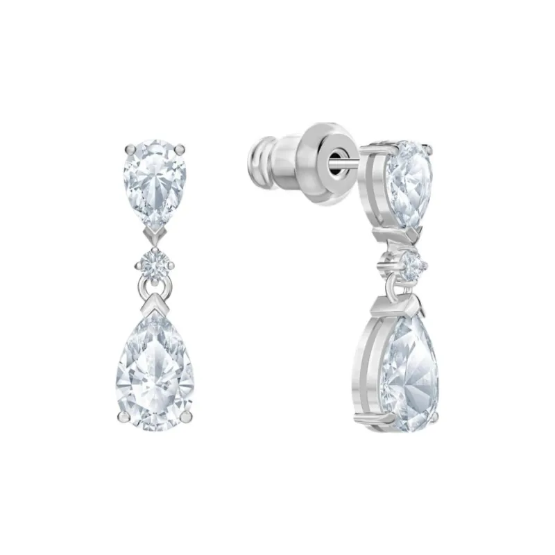 Swarovski Palace 925 Sterling Silver Hoop Earrings Women's Silver-0