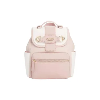GUESS Artificial Saffiano Leather Backpack Unisex Pink