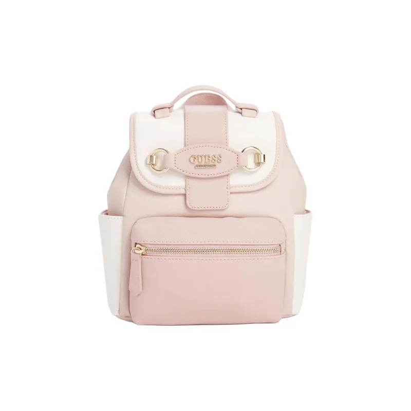GUESS Artificial Saffiano Leather Backpack Unisex Pink-0