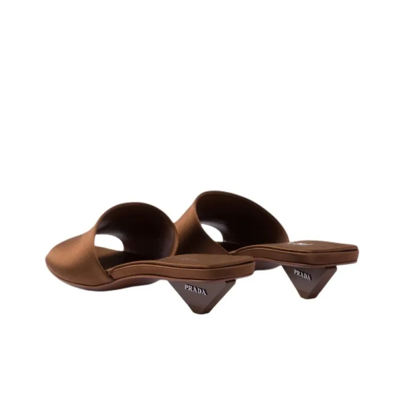 PRADA 35mm Triangle-heel Satin Mules-3