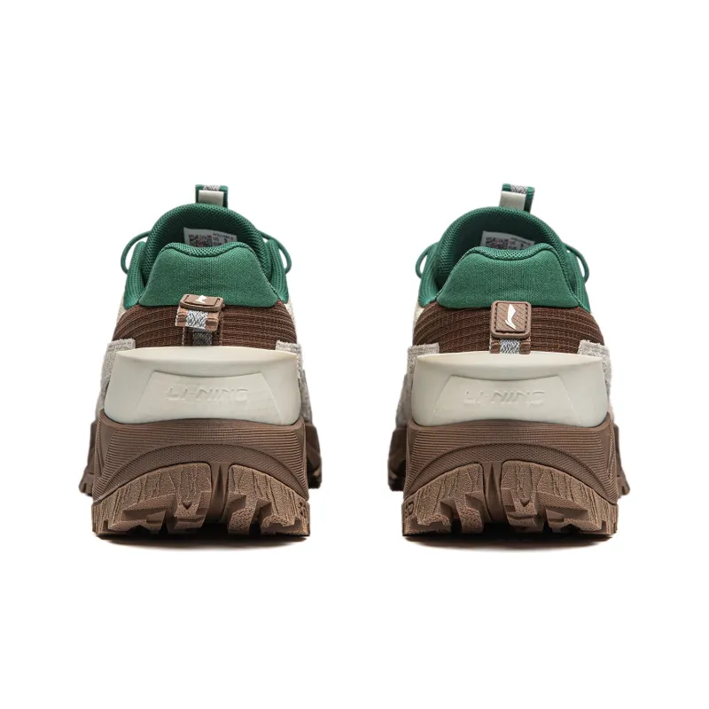LiNing CF Pro Wilderness Cushioning Waterproof Low Top Casual Shoes Men's White Green Brown-5