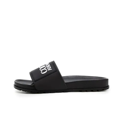 VERSACE JEANS Couture Logo-print Slides