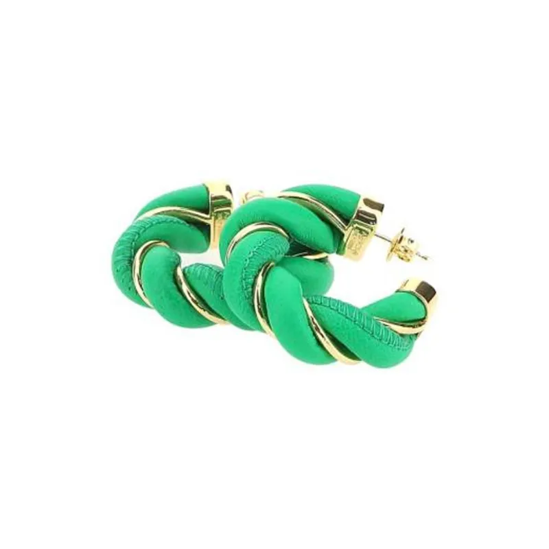 Bottega Veneta Interwoven Hoop Earrings-1
