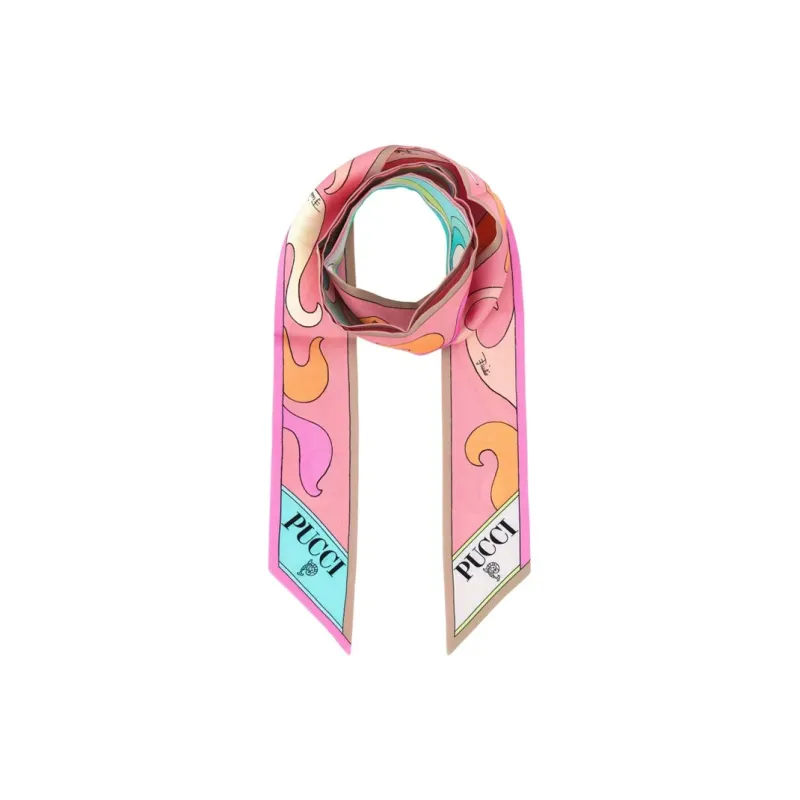 EMILIO PUCCI Silk Silk Scarves Unisex Pink-1