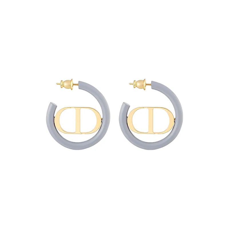 DIOR Earrings Women's Blue Gray-2