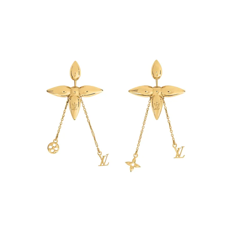 LOUIS VUITTON Louisette Earrings Women's Gold-1