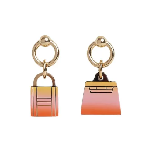 HERMES Earrings Women's Pink Gradient/Gold