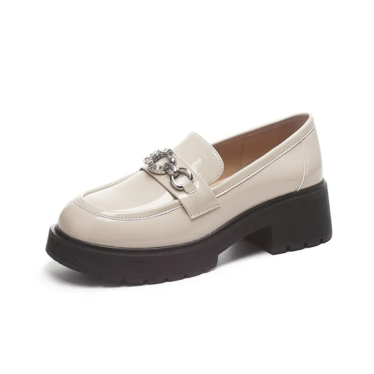 DAPHNE Loafers Women's Black/Beige-7