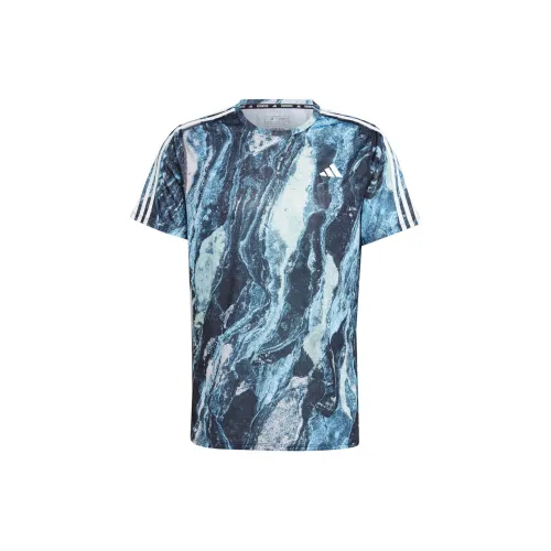 Adidas T-Shirts Men Half Blue