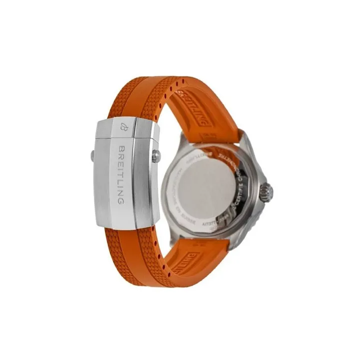 BREITLING Super Ocean Collection Automatic Mechanical Movement Unisex Watch 36mm Orange Watch Dial Stainless Steel Case-2