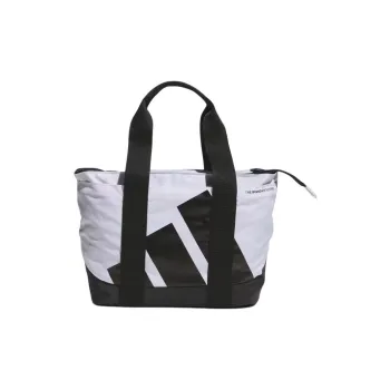 Adidas Recycled Polyester Plain Weave Fabric Handbag Men's White & Black