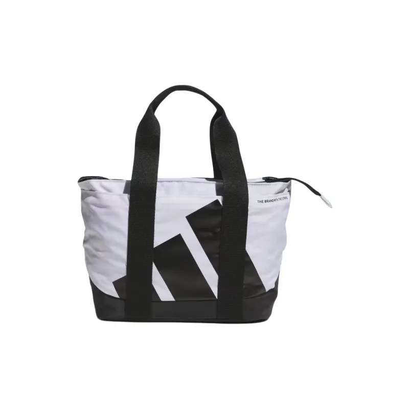 Adidas Recycled Polyester Plain Weave Fabric Handbag Men's White & Black-0