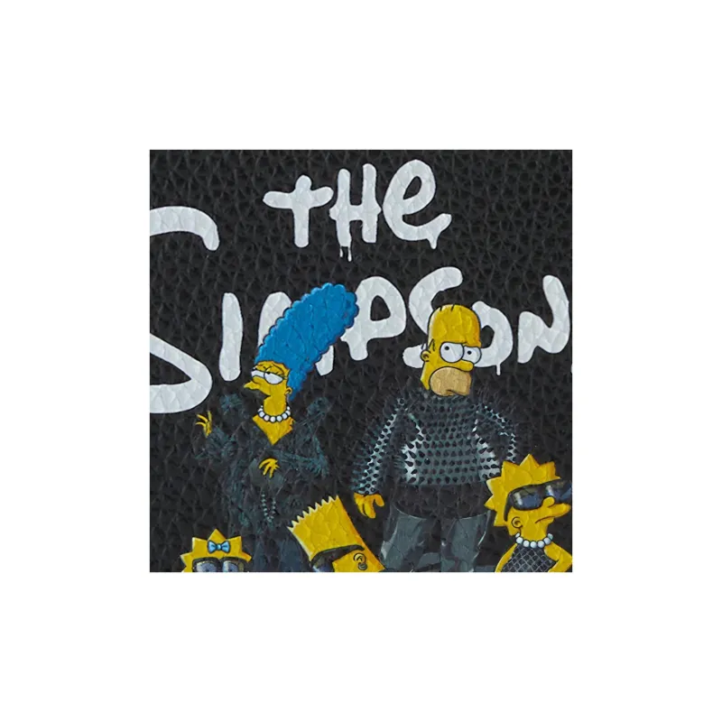 Balenciaga X The Simpsons Square Folded Coin Wallet Black-4
