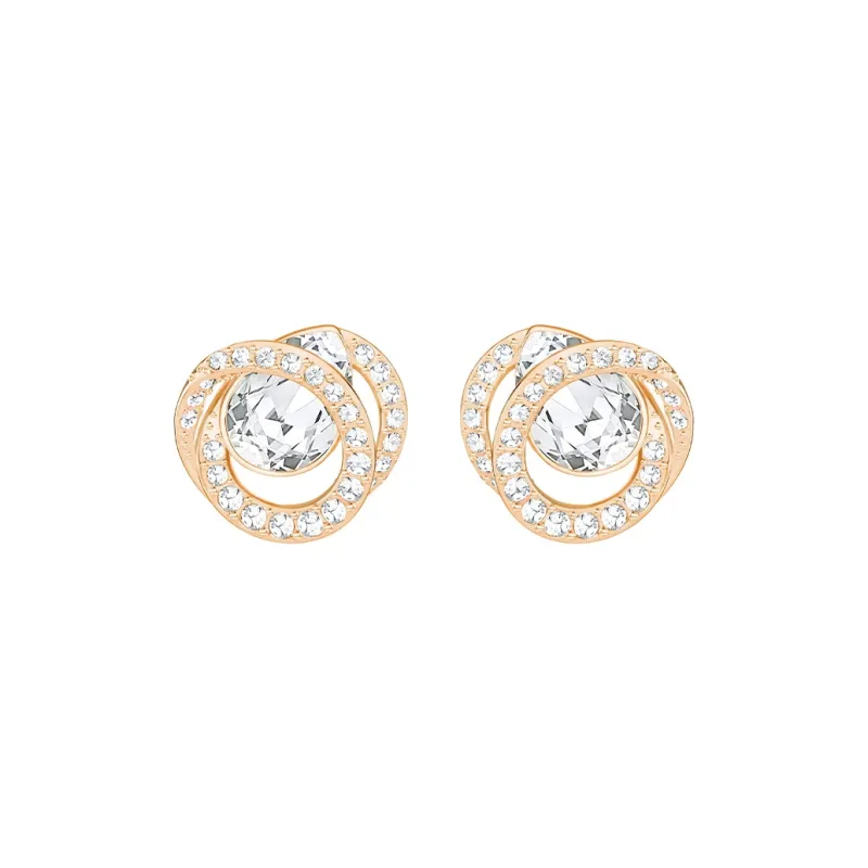 Swarovski Generation Earrings Women's White/Rose Gold Tone Plated-0