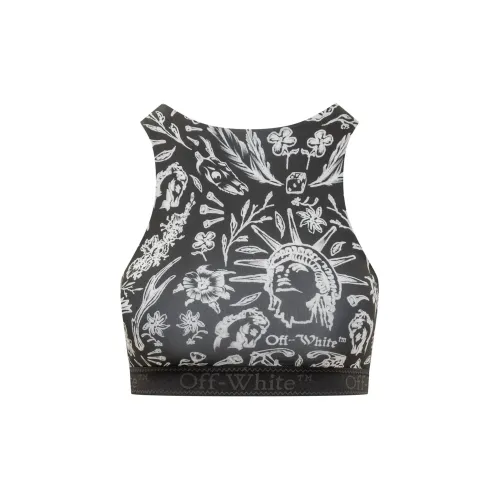 OFF WHITE Floral Printed Sleeveless Top
