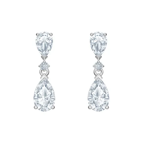 Swarovski Attract Earrings Women's White Gold-Plated Color