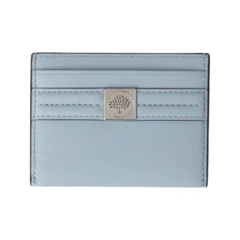 Mulberry Grained Leather Credit Card Holder Card Case Women's Poplin Blue