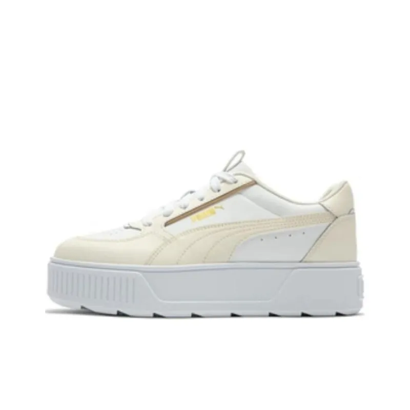 PUMA Karmen RE Slip Resistant Shock Absorbers With Abrasion Resistant Properties Low Top Skateboard Shoes Women's White-0