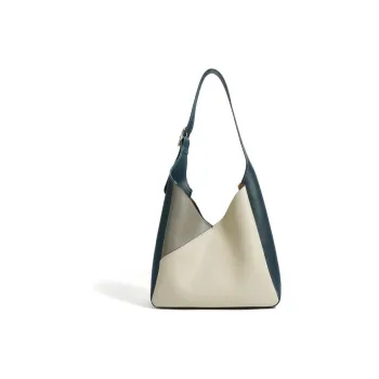 DEERE JACK Cow Leather Commute Shoulder Bag, Bucket Bag Regular Women's Color Block