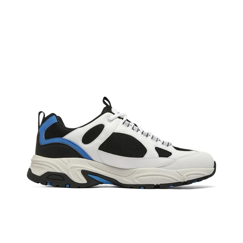 Skechers Cushioning Wear Resistant Low Top Chunky Sneakers Men's White Blue-1