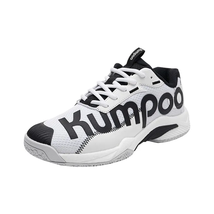 KUMPOO D72PRO Cushioning, Waterproof, And Breathable Coverage Support Badminton Shoes Unisex Black White-0