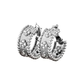 Van Cleef & Arpels White Karat Gold, Diamond Earrings Women's