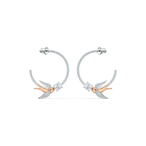 Swarovski Earrings Women's White/Rose Gold