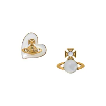 Vivienne Westwood Orb-motif Asymmetric Stud Earrings