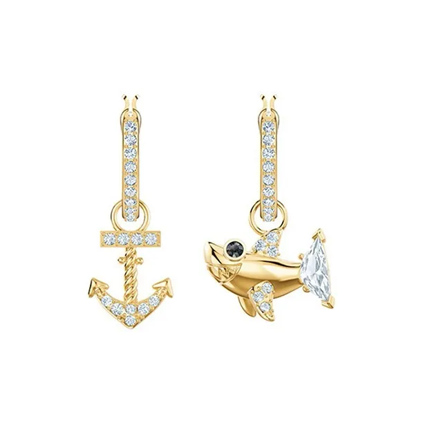 Swarovski Ocean Earrings Women's Gold-0