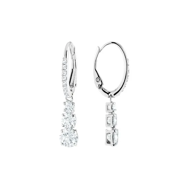 Swarovski Stilla Attract Trilogy Drop Earrings-1