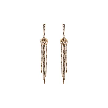 Alexander McQueen Embellished Chain Drop Earrings