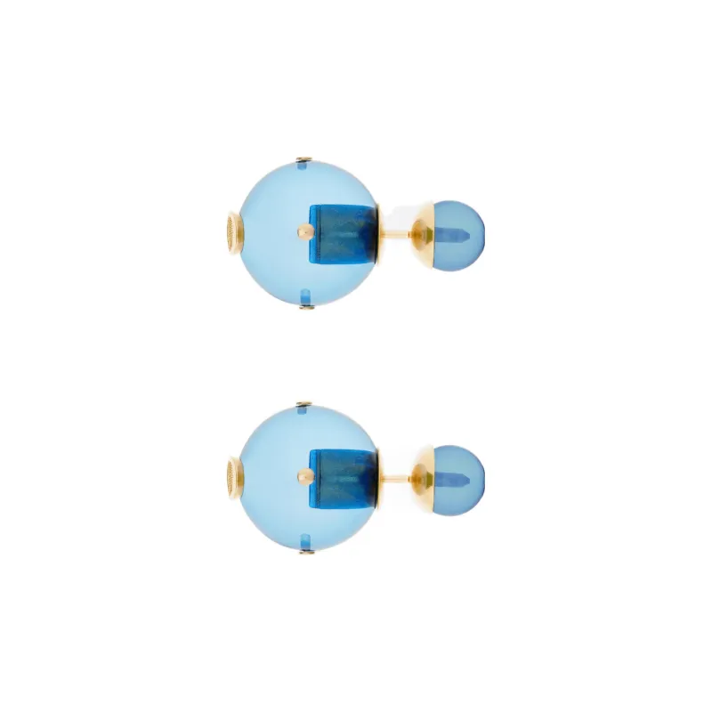 DIOR Logo Plaque Earrings-2