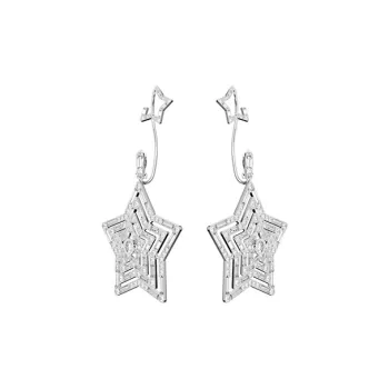 Swarovski Rhodium-Plated Earrings Women's